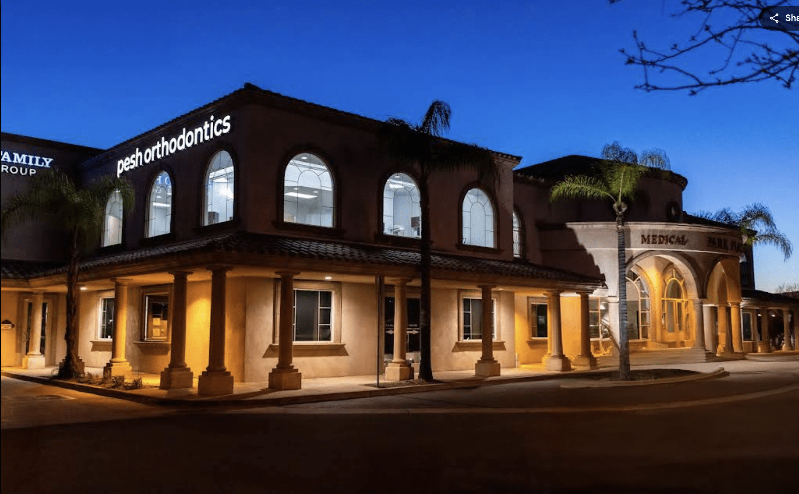 Exterior of Pesh Orthodontics Murrieta office